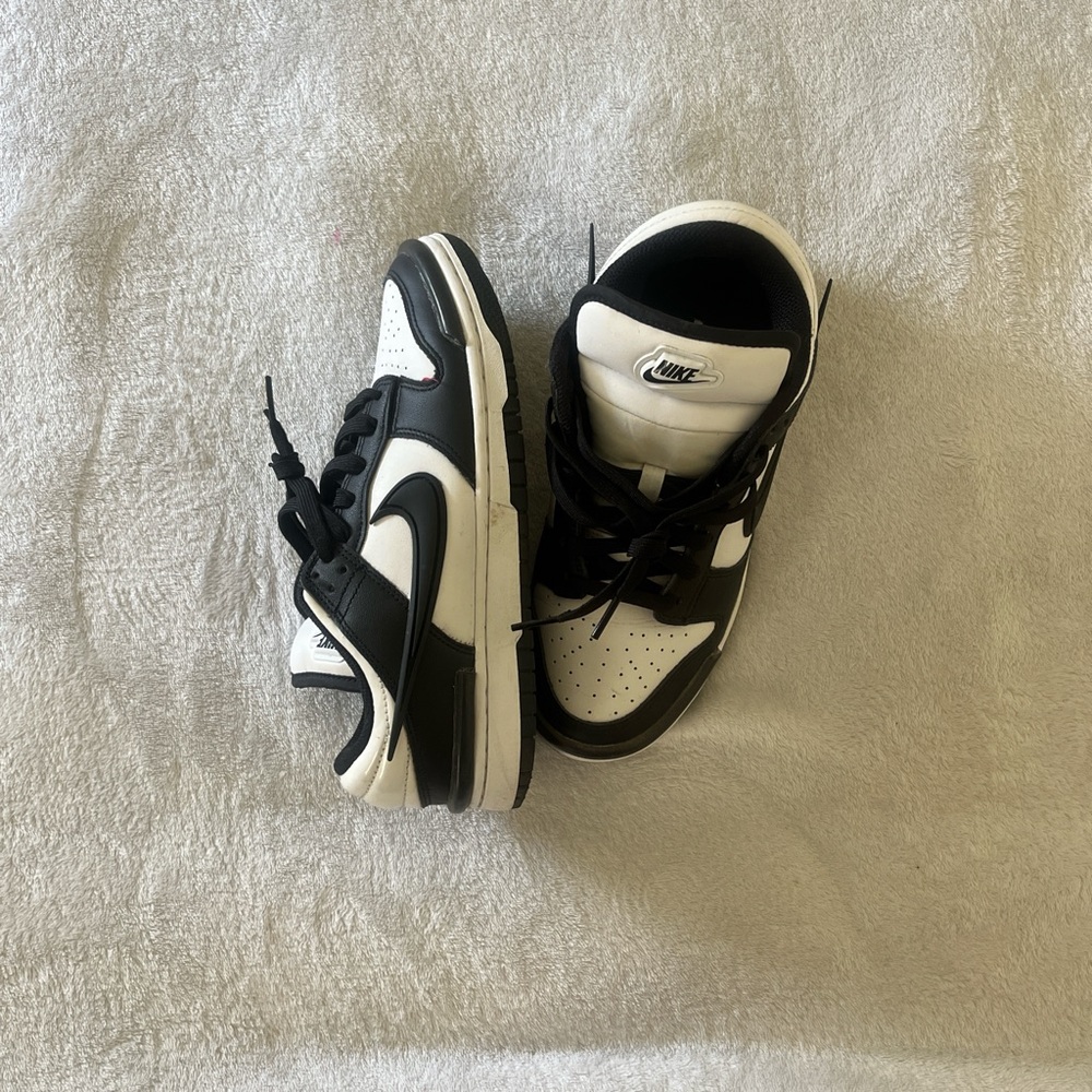 Nike Men Black and White Low-Top Sneakers